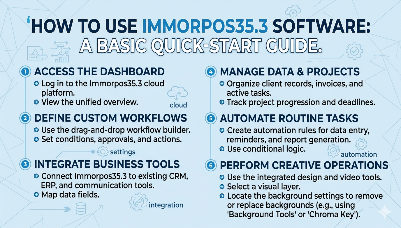 how to use immorpos35.3 software