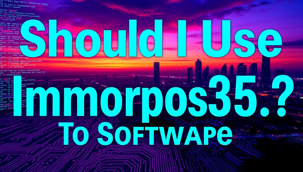 should i use immorpos35.3 to software